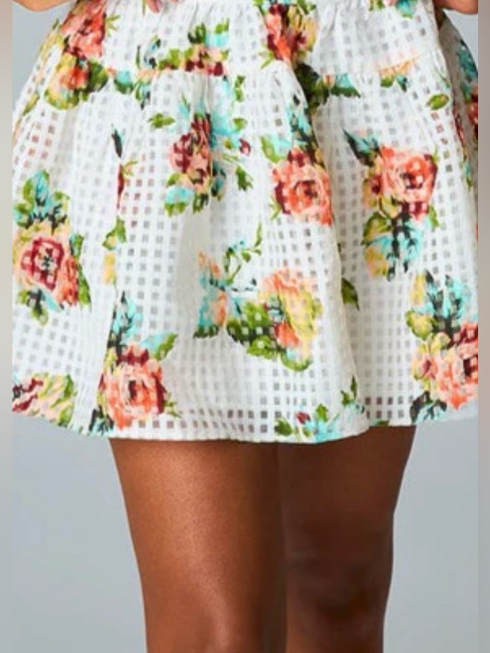BuddyLove Scottish Rose check puff sleeve top and skirt set - Picture 2 of 12